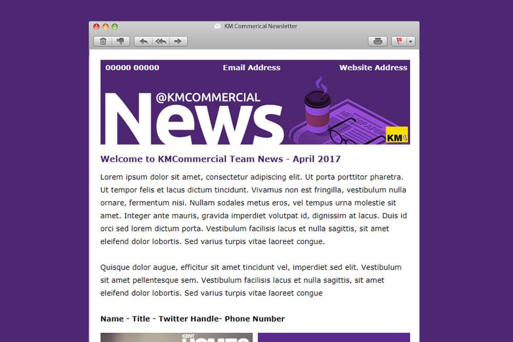 KMCommerical Newsletter Template