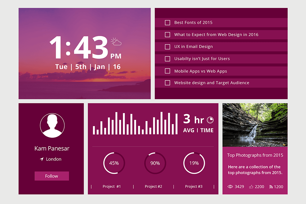 Flat UI Dashboard